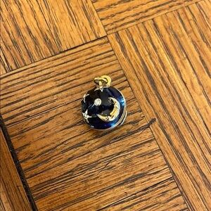 Joan Rivers noon and stars ball Elegant Blue and Gold Pendant